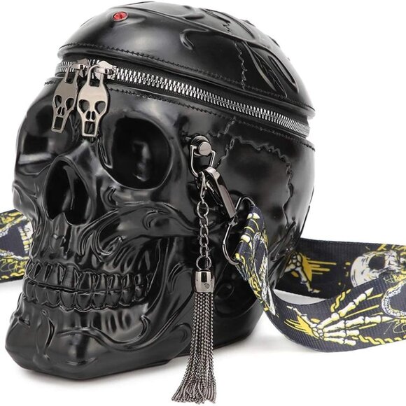 Skull Purses Handbags For Women Shoulder BagSkull Crossbody Purse Gothic Bag Pu